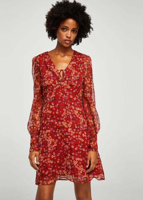 Vestido Gasa Floral