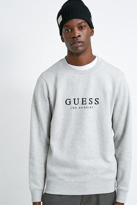 Hilse Udråbstegn Helt tør Guess Originals Uo Exclusive La Logo Heather Grey Crew Neck Sweatshirt -  Grey S At Urban Outfitters from Urban Outfitters on 21 Buttons