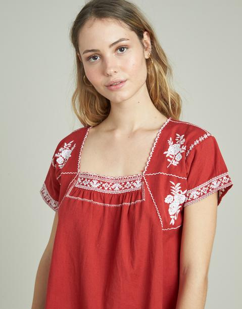 Camisa Bordado Mejicano