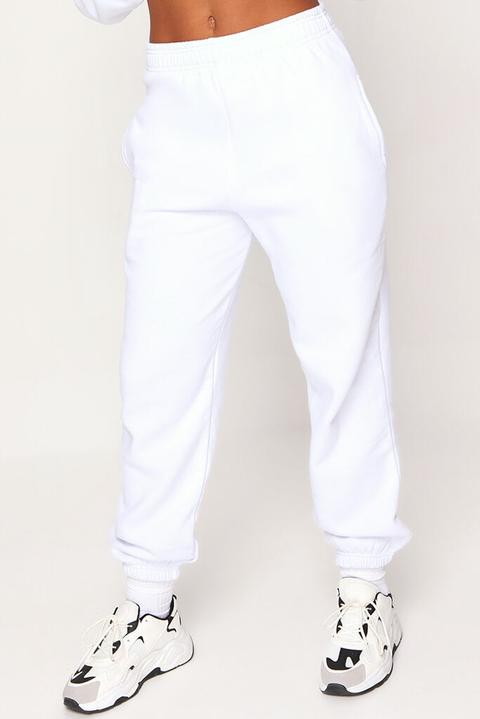 White Basic Joggers , White