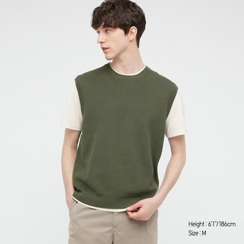 Washable Oversized Fit Crew Neck Vest