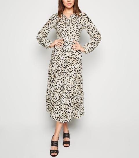 new look animal print shirt dress