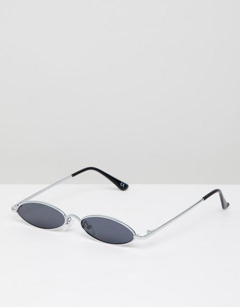 Asos Design Small Metal Oval Fashion Sunglasses