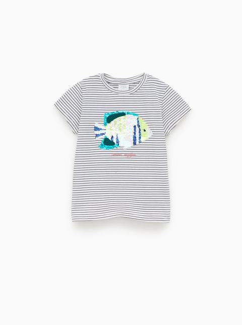 T-shirt Animale Paillettes
