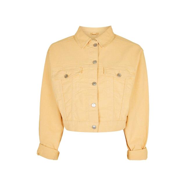 yellow denim jacket topshop