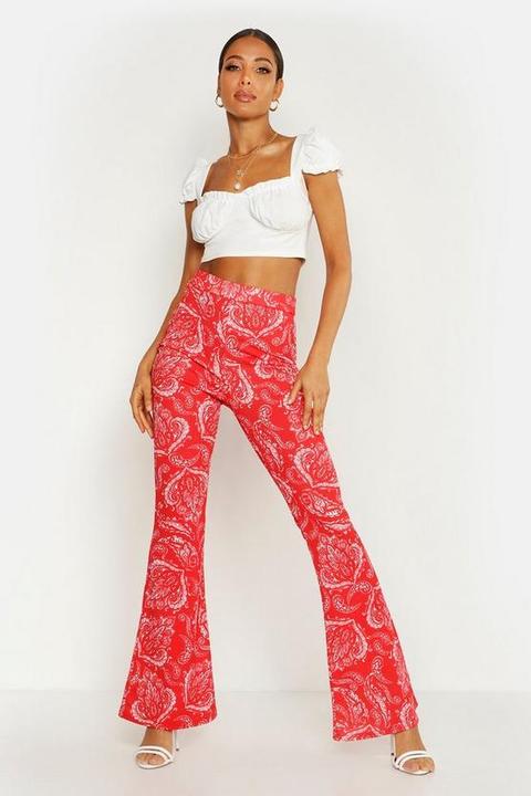 Paisley Printed Flares