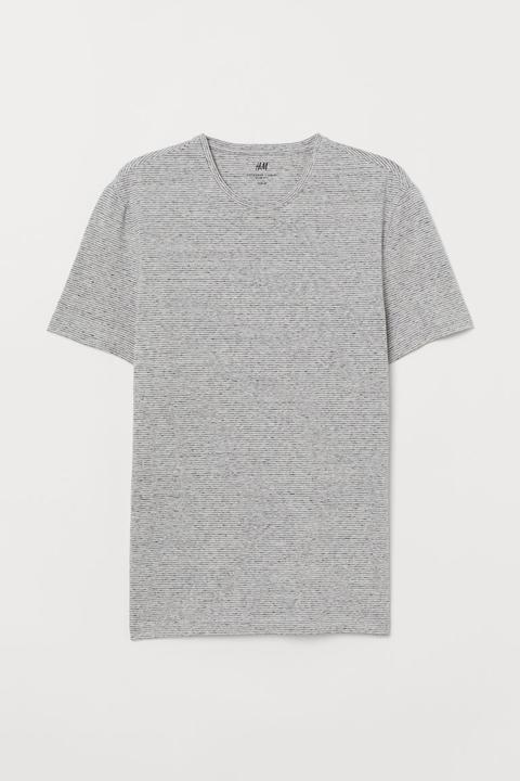 H & M - T-shirt Slim Fit - Grigio from H&M on 21 Buttons