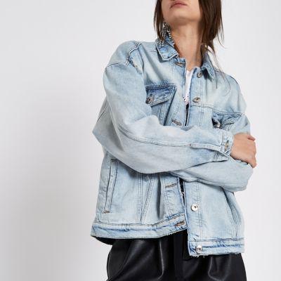 Blue Authentic Ripped Denim Jacket