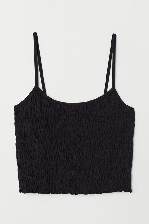 H & M - Top Con Smock - Nero