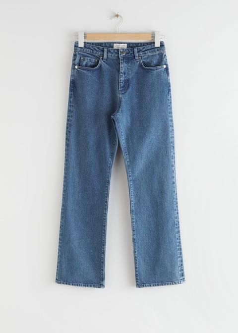 Straight Cropped High Waist Jeans