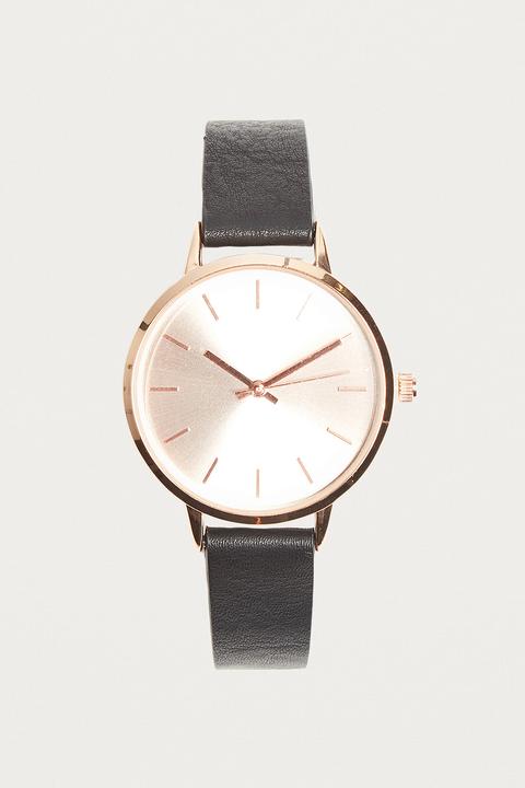 Classic Black Strap Watch - Womens All