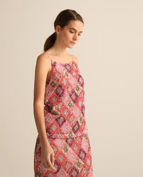 Amitie - Top De Tirantes De Mujer Con Lentejuelas