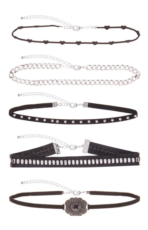 5 Choker Boho Neri