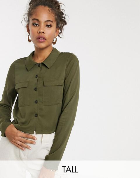 Vero Moda Tall - Camicia Squadrata - Verde