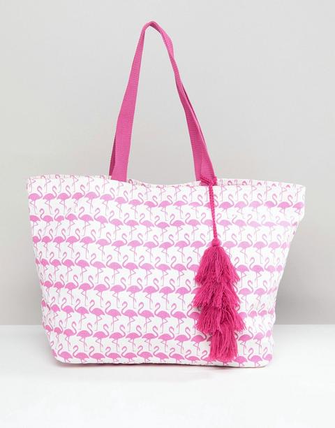 Chateau - Borsa Mare Con Fenicottero - Rosa