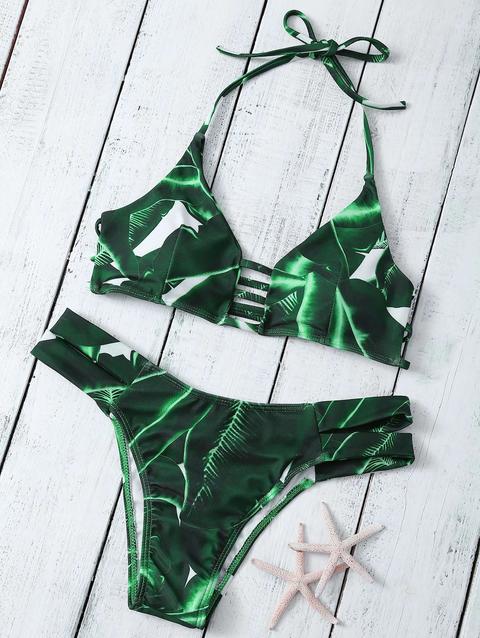 Verde Fasciato Bikini Green