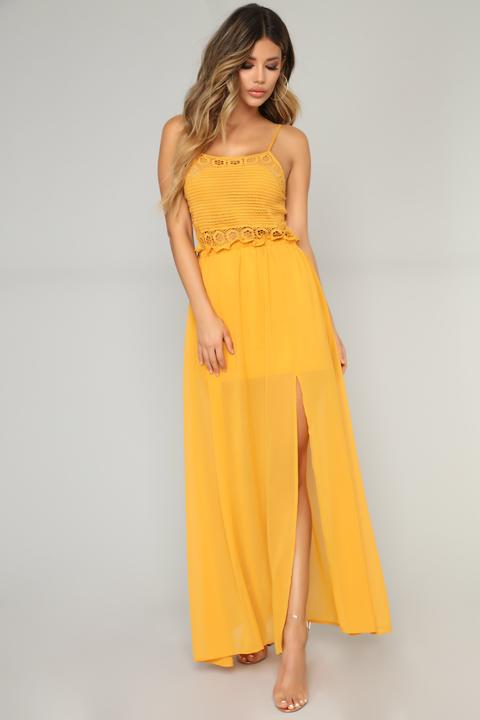 Sounds Of Summer Maxi Dress - Mustard