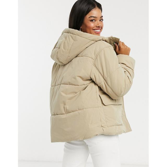 asos cappuccino puffer