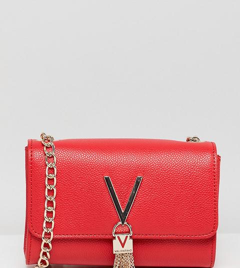 Valentino By Mario Valentino - Divina - Borsa A Tracolla A Battente Rossa Con Nappa - Rosso