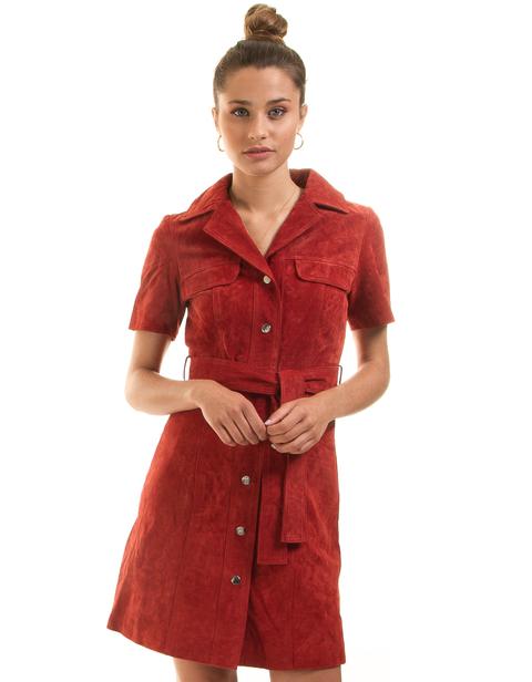 Vestido Ante Rojo De Morgan De Toi | Buylevard