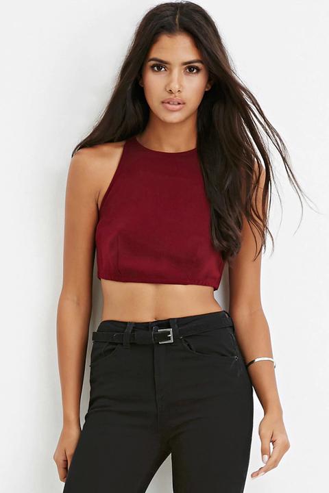 Crisscross-back Cropped Cami