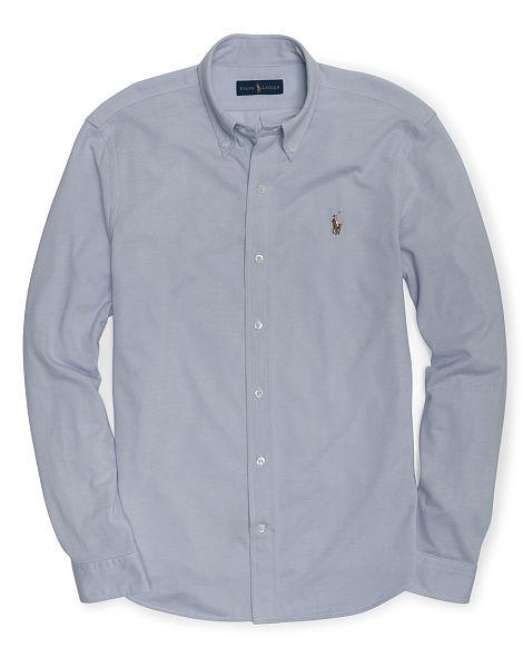 Slim-fit Knit Oxford Shirt