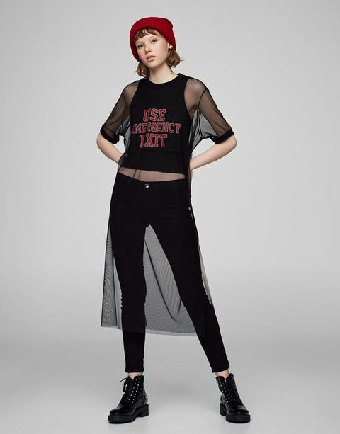 Maglietta Tulle Con Toppa
