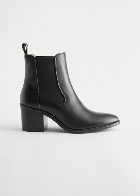 & other stories leather chelsea boots