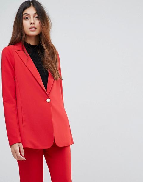 Y.a.s - Blazer Oversize Con Spalline - Rosso