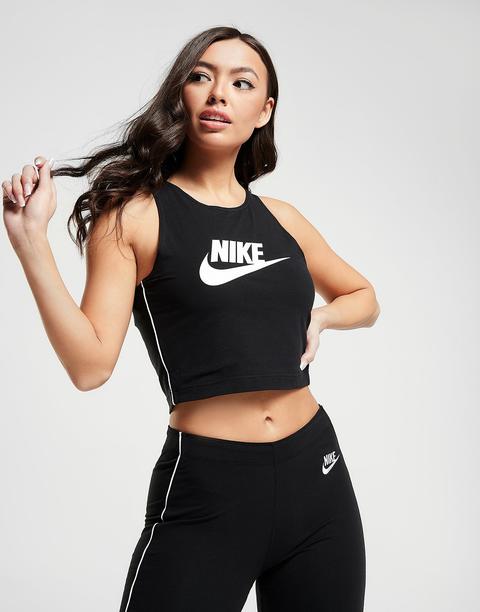 Nike Camiseta De Tirantes Heritage, Negro