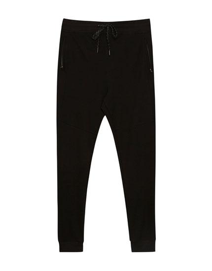 Pantaloni Jogging Piqué Cerniere