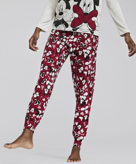 Pantaloni Natale Con Minnie & Topolino