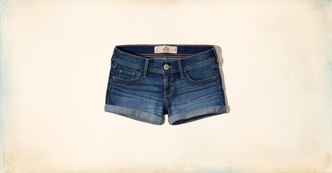 Low Rise Denim Short-shorts