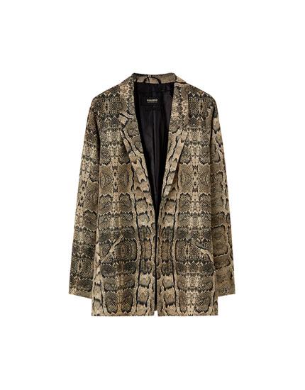 Blazer Estampado Serpiente