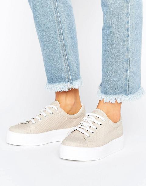 Asos - Day - Scarpe Da Ginnastica Flatform - Beige