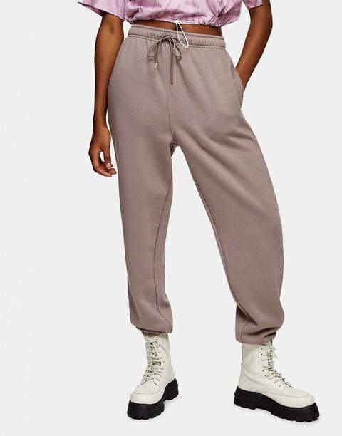 Topshop Joggers In Mink-white