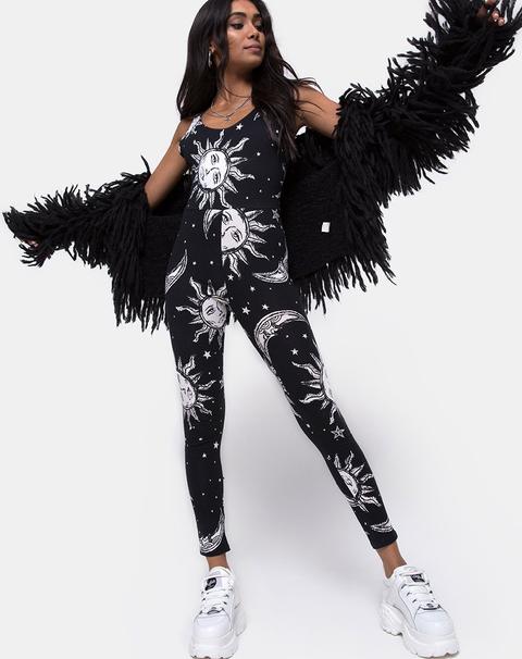 Unitard In Oversize Sun Moon And Stars