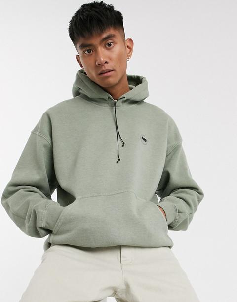 Nothing Is Sacred Logo Hoodie In Green-grey