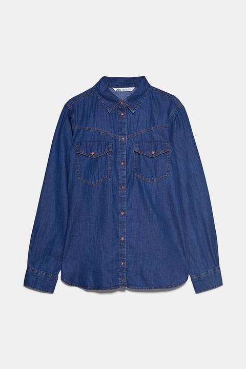 Camicia Denim Taschini