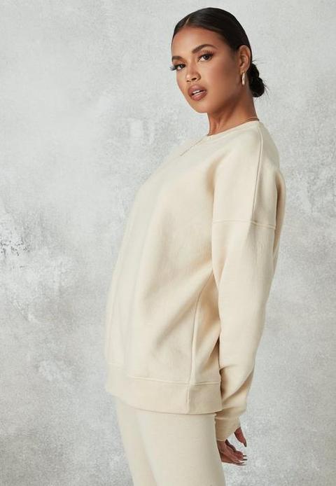 Missguided Ecru Oversized Sweatshirt And Leggings Co Ord Set - ShopStyle