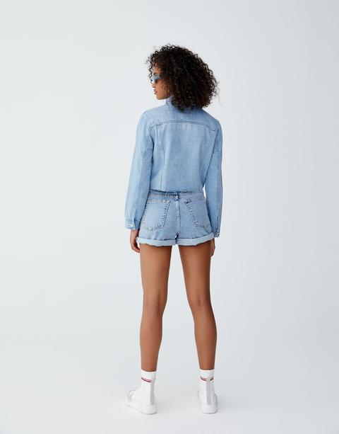 Cazadora Denim Cropped