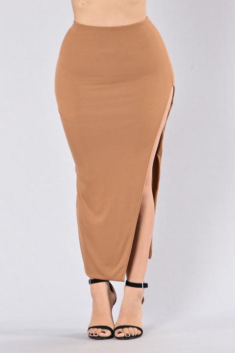 Float On Skirt - Camel