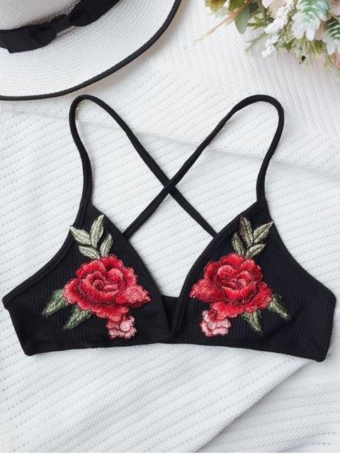 Flor Apliques Bralette Top