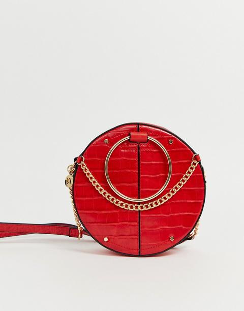 River Island - Borsa A Tracolla Tonda Rossa - Rosso
