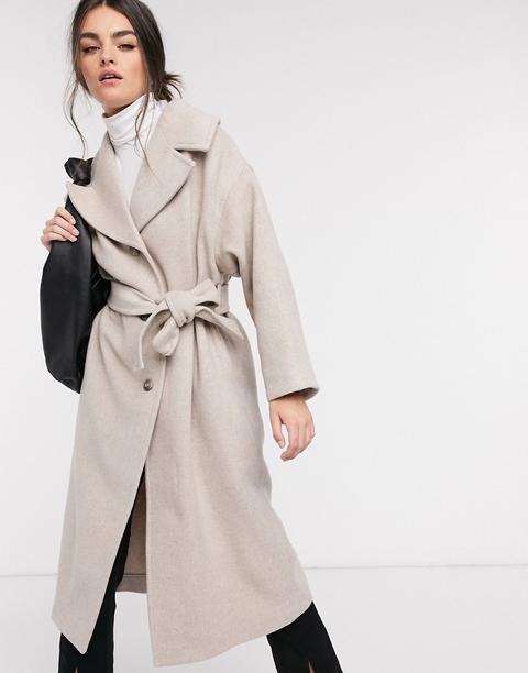 & Other Stories Belted Coat In Beige-neutral