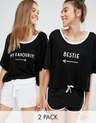 Chelsea Peers - My Favourite Bestie - Confezione Da 2 T-shirt Da Notte