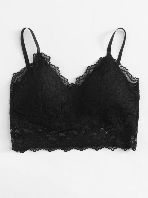 Floral Lace Longline Bralette