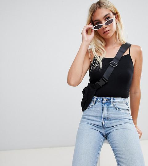 Weekday - Body Mit Eckigem Ausschnitt - Schwarz
