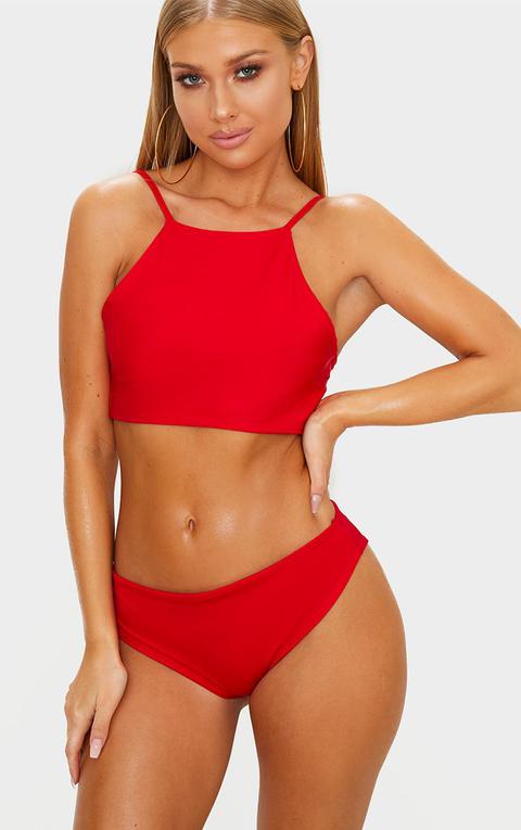 Red Mix & Match Cheeky Bum Bikini Bottom