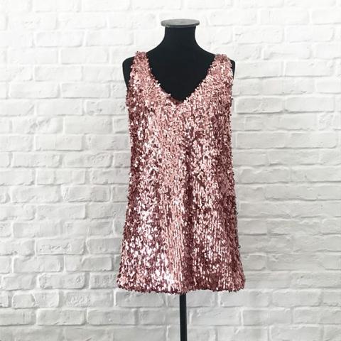 Lory-vestito In Paillettes Rosa//pink Sequins Dress